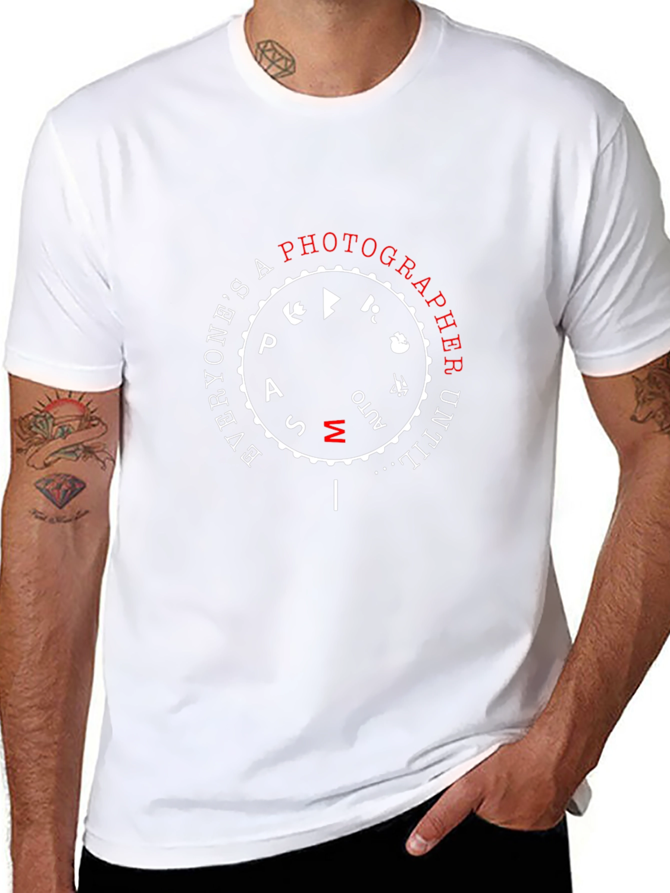 Photographer Mode Dial Black T-Shirt