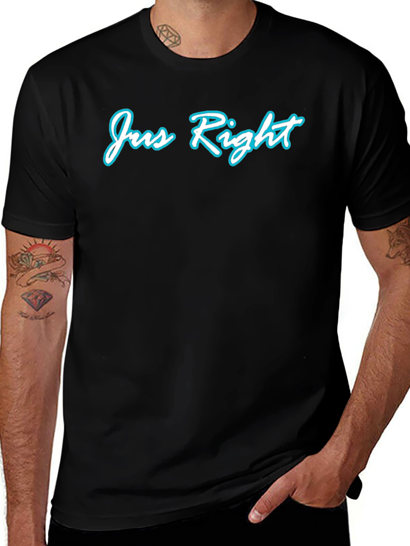 Jus Right Graphic T-Shirt - Casual Mens Tee