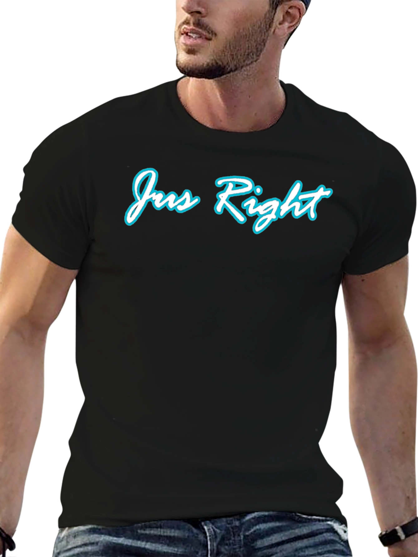 Jus Right Graphic T-Shirt - Casual Mens Tee