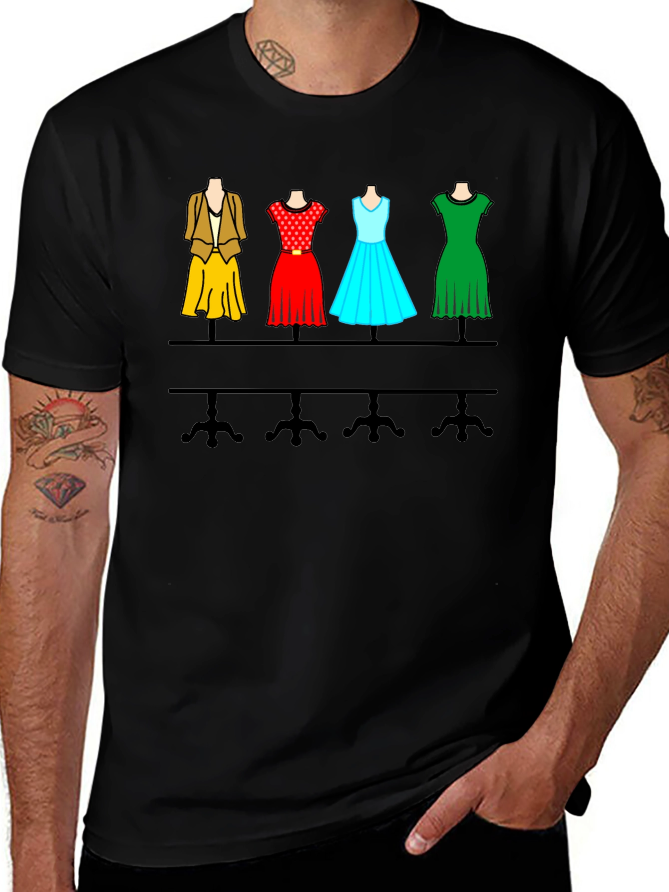 Fashionable Dress Mannequin T-Shirt