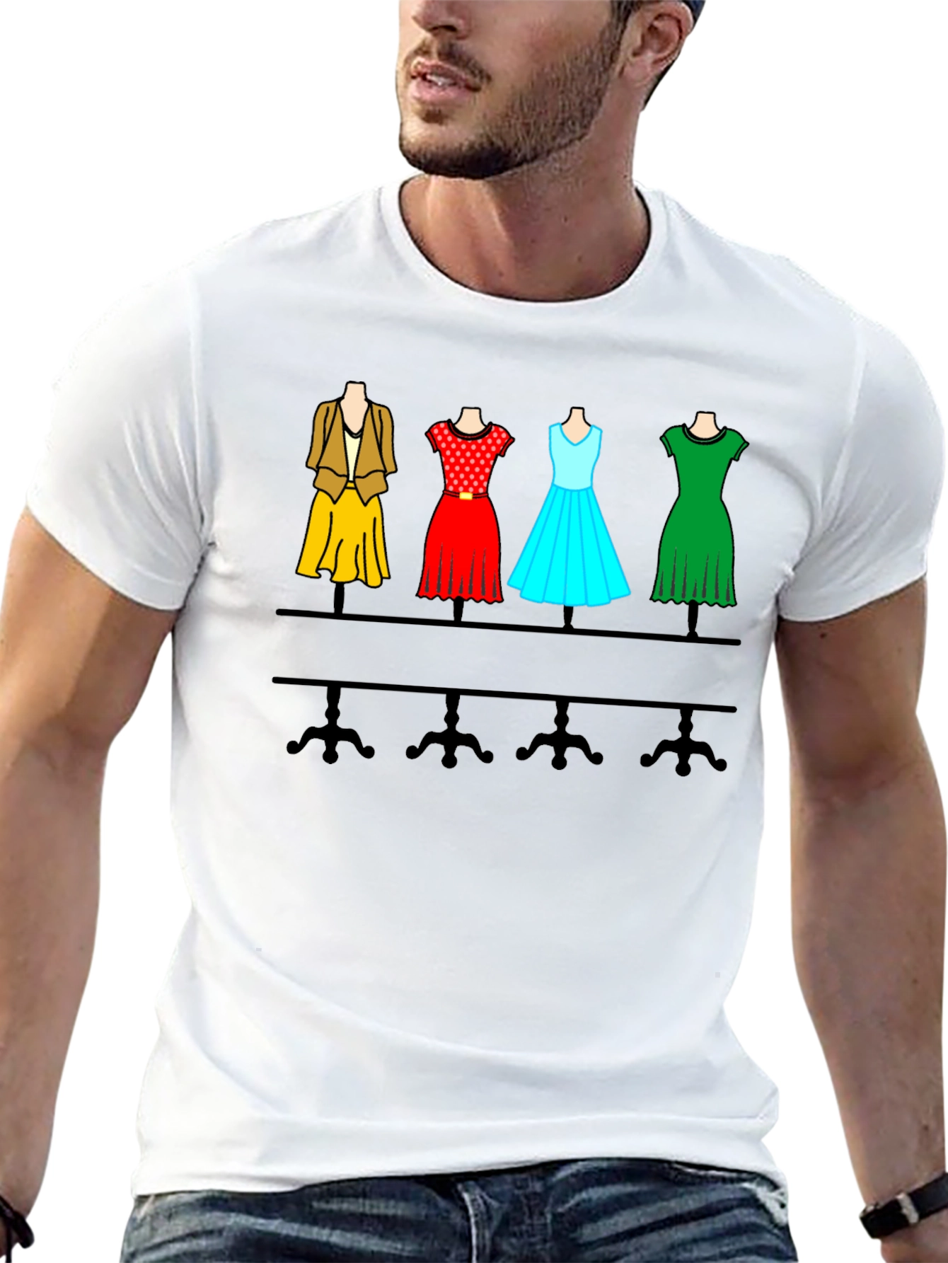 Fashionable Dress Mannequin T-Shirt