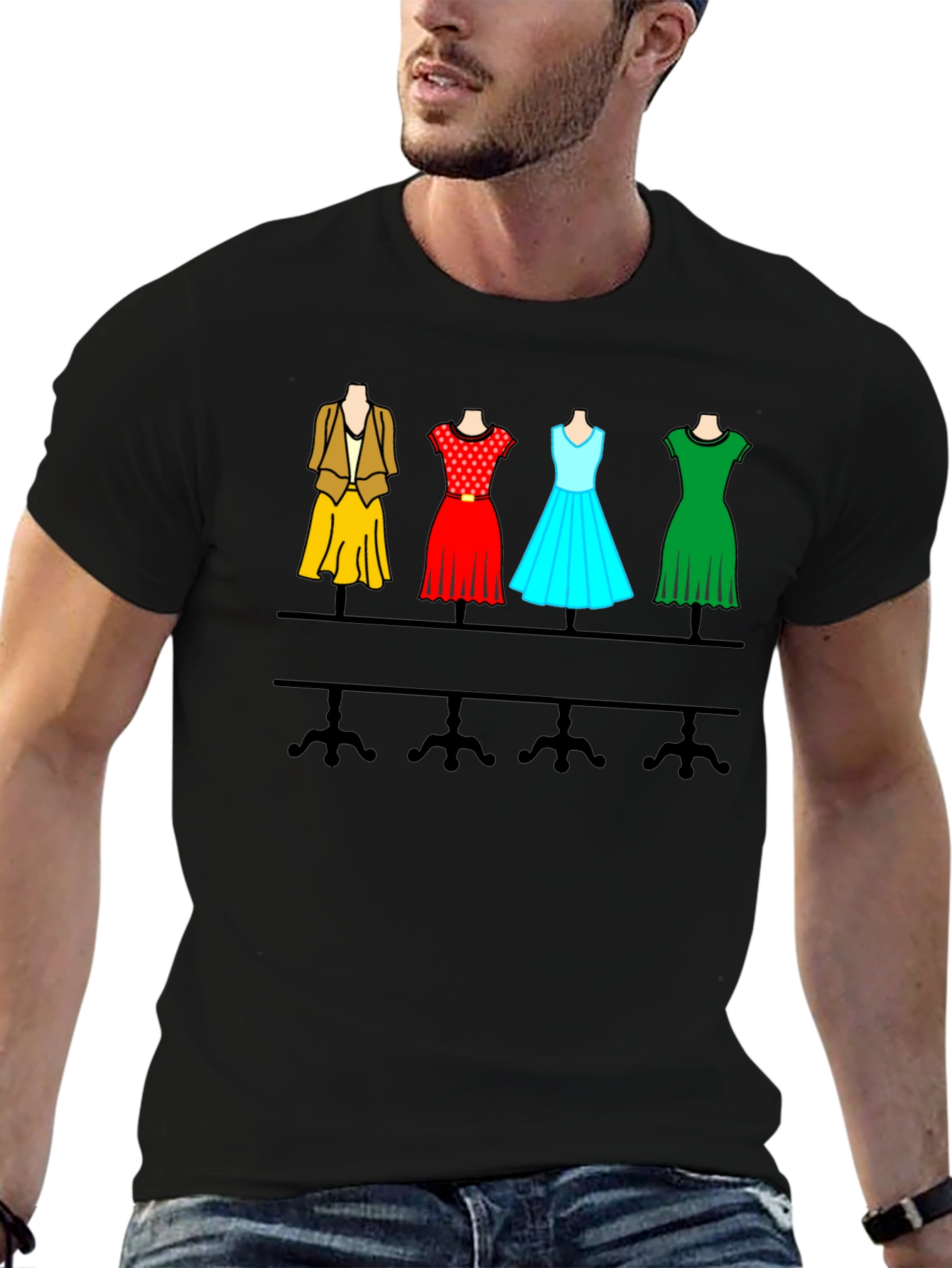 Fashionable Dress Mannequin T-Shirt