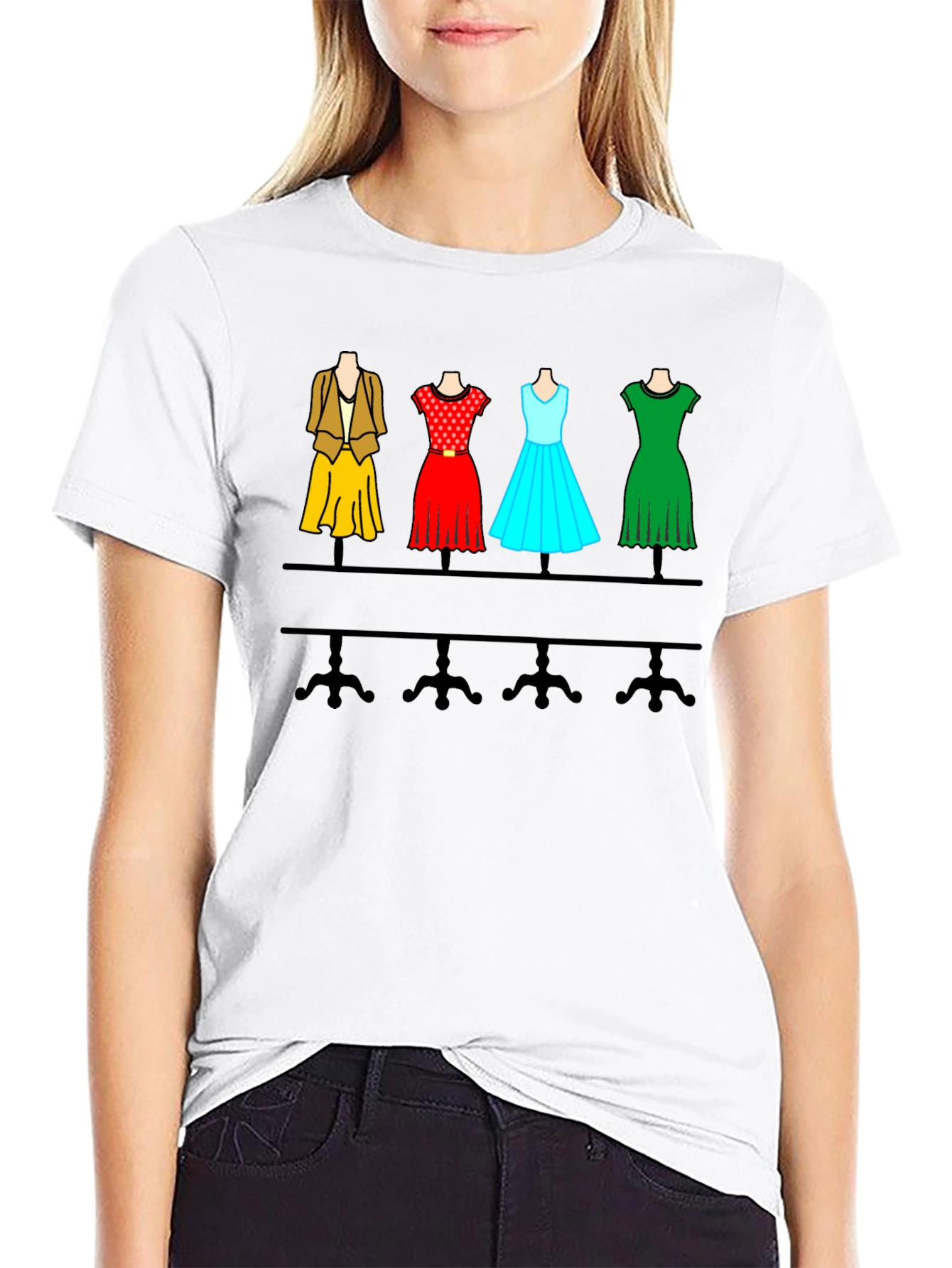 Fashionable Dress Mannequin T-Shirt