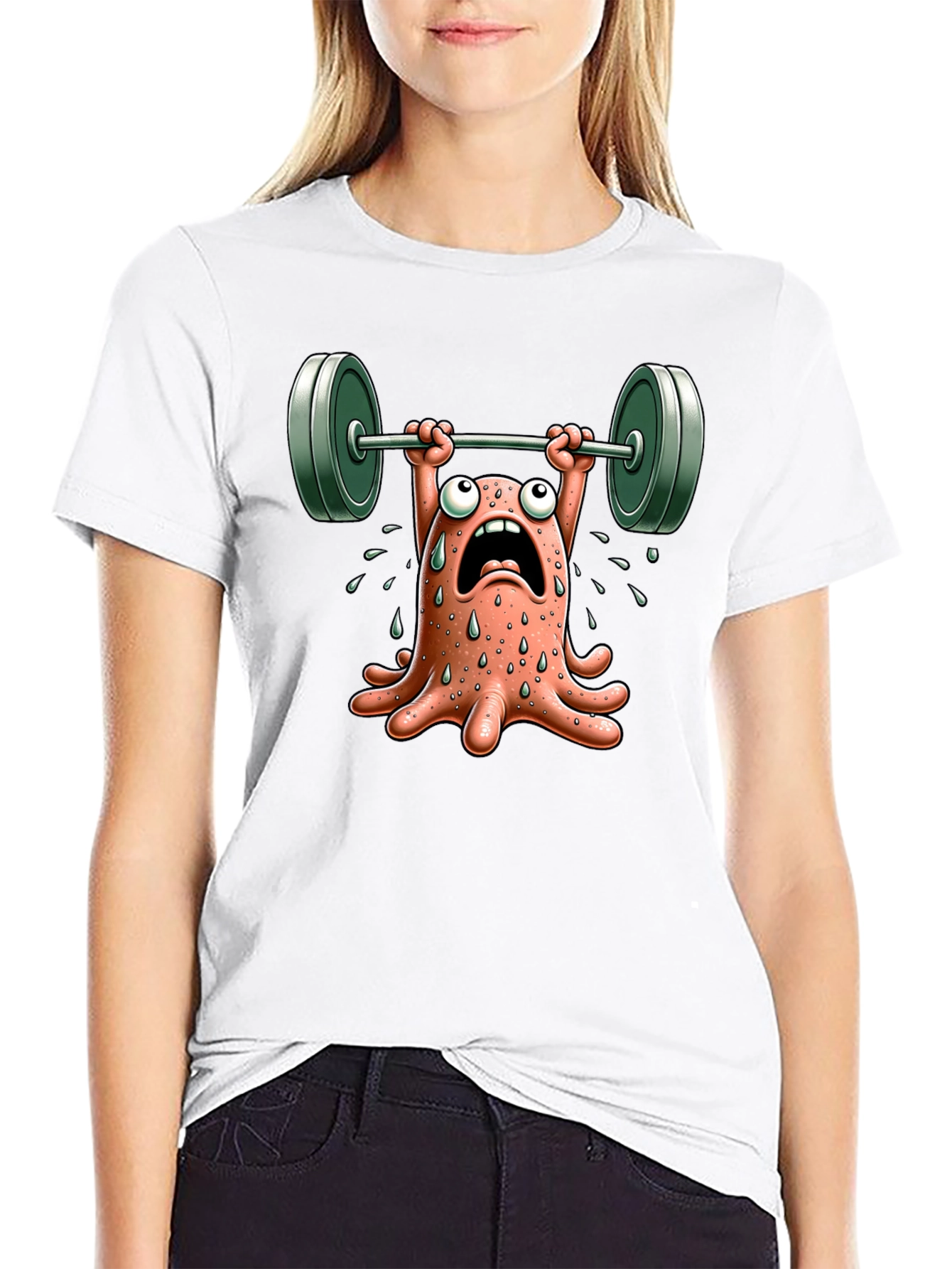 Weightlifting Octopus Graphic T-Shirt - Black