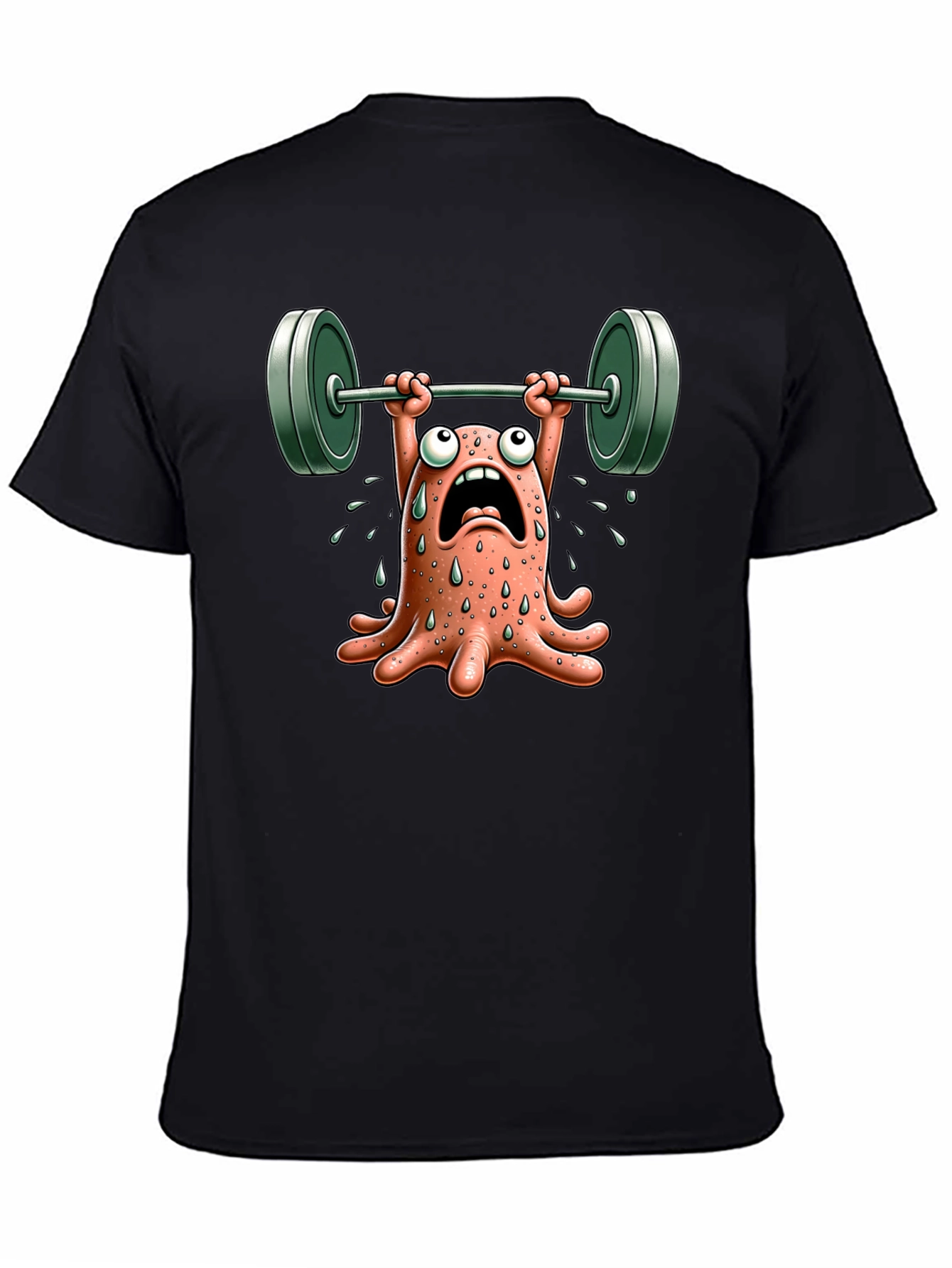 Weightlifting Octopus Graphic T-Shirt - Black