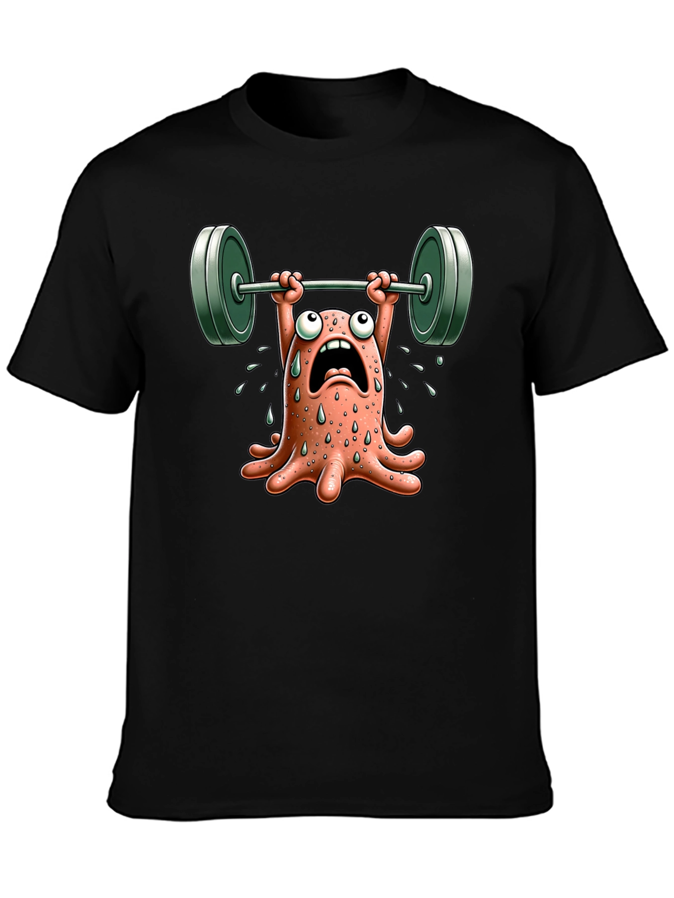 Weightlifting Octopus Graphic T-Shirt - Black