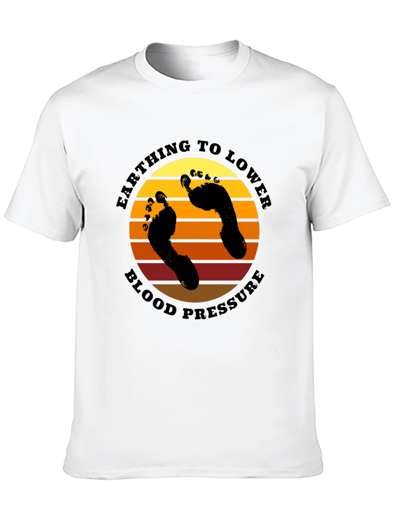 Earthing to Lower Blood Pressure Black T-Shirt