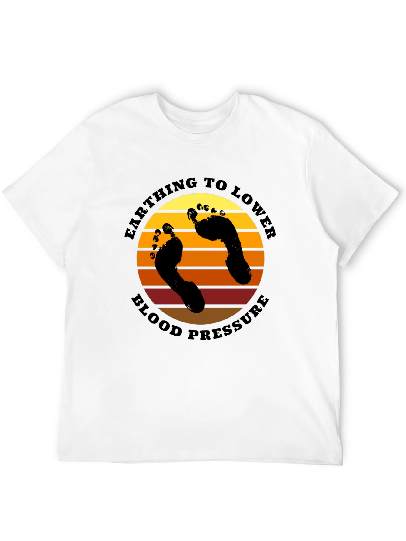 Earthing to Lower Blood Pressure Black T-Shirt