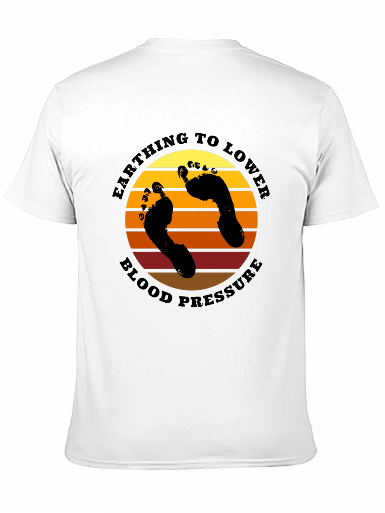 Earthing to Lower Blood Pressure Black T-Shirt