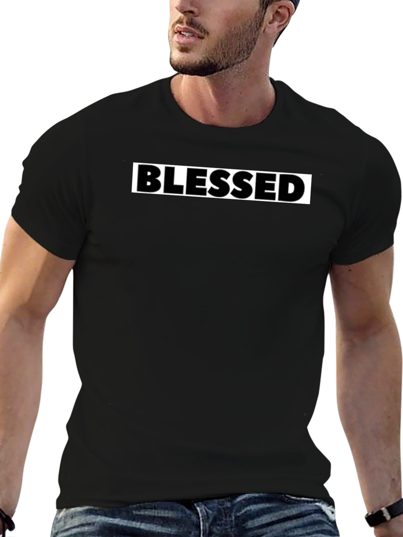 Blessed Black T-Shirt - Stylish Religious Apparel
