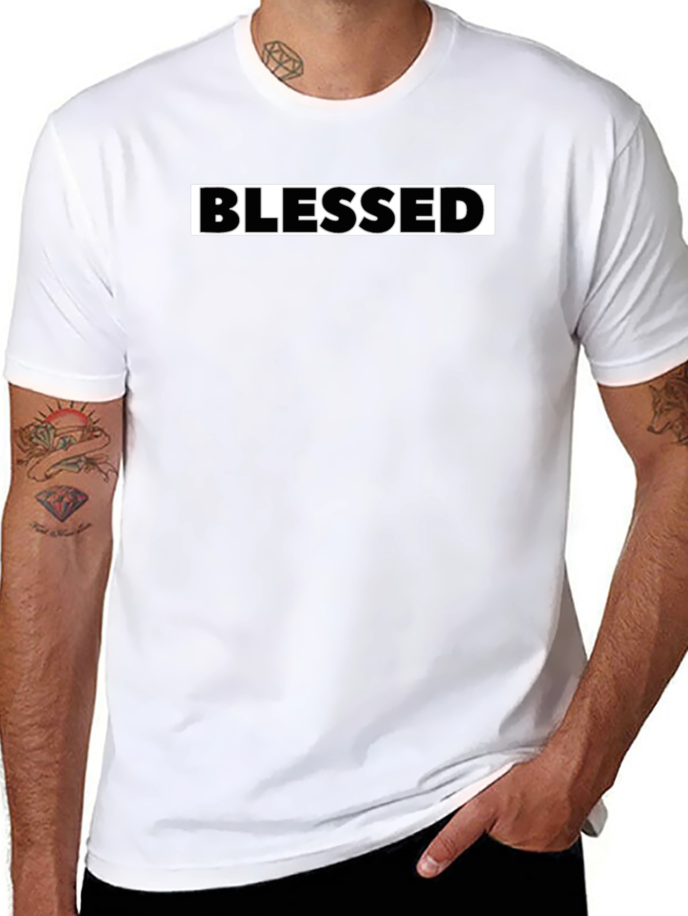 Blessed Black T-Shirt - Stylish Religious Apparel