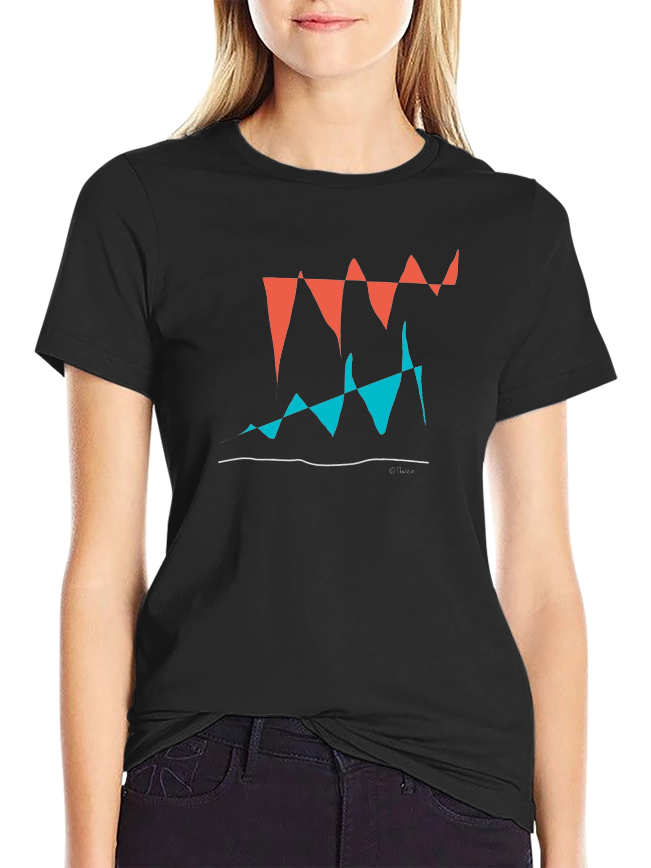 Abstract Graphic Tee - Modern Art Shirt