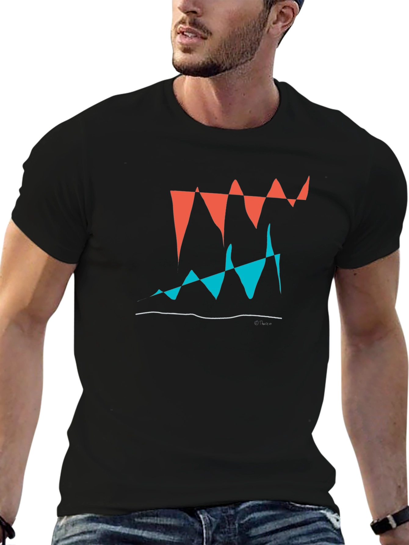 Abstract Graphic Tee - Modern Art Shirt