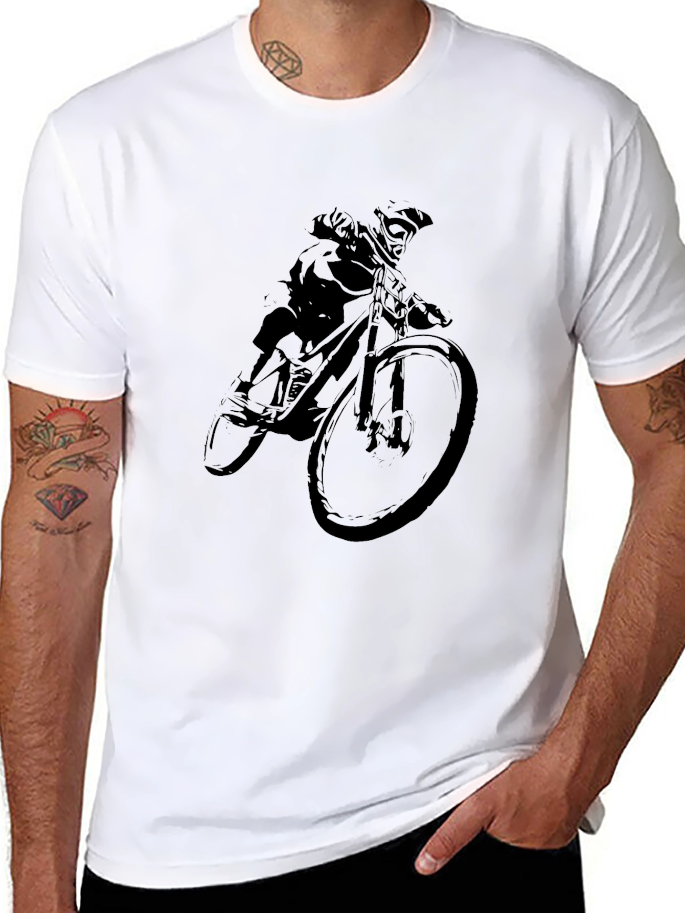 Downhill Rider Graphic Tee - Black