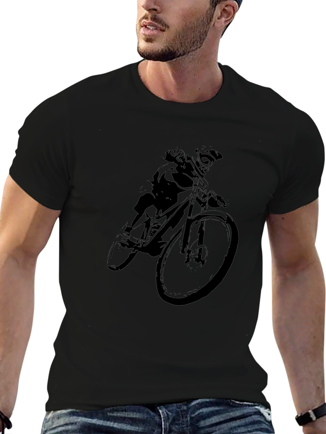 Downhill Rider Graphic Tee - Black