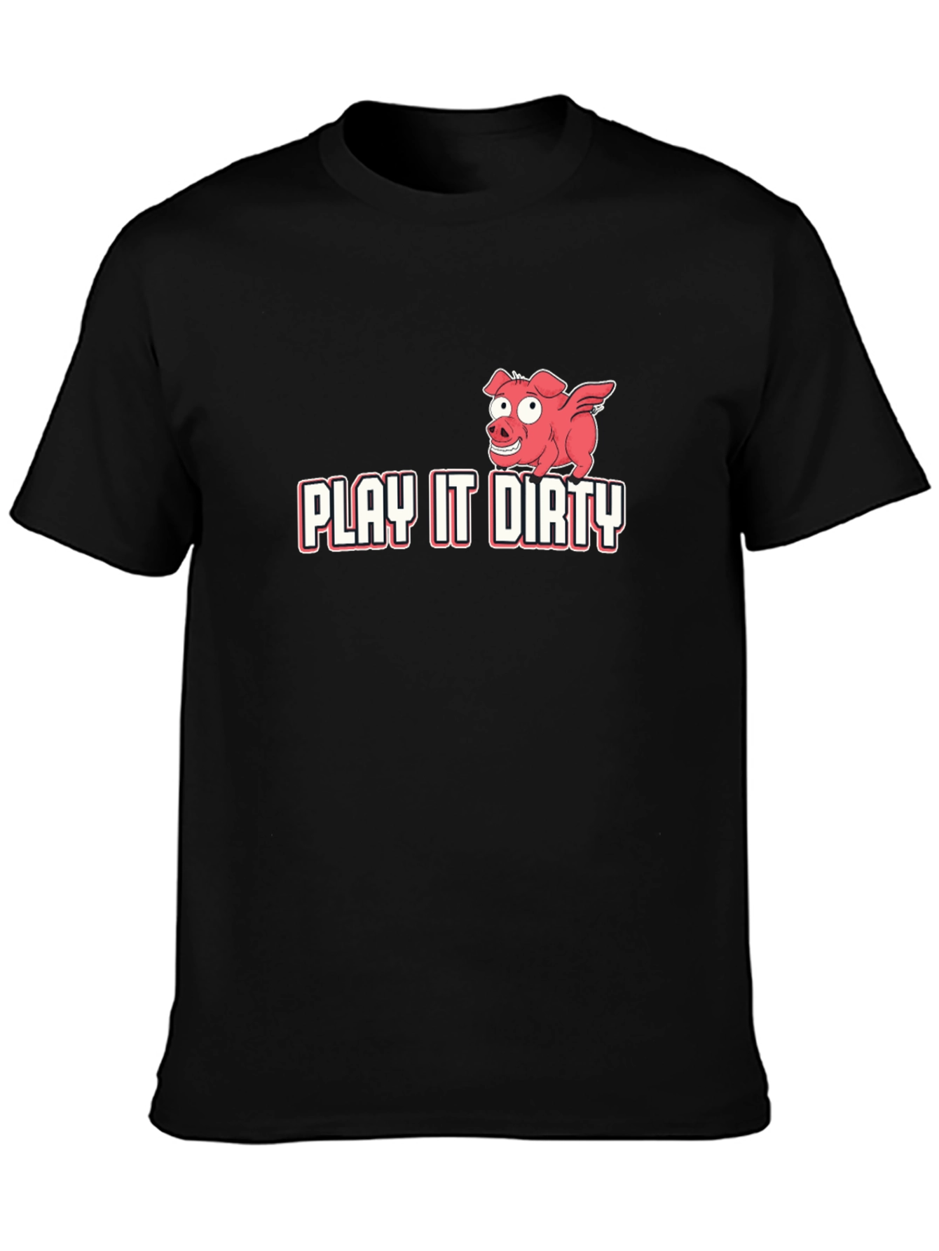 Play It Dirty Pig Graphic Tee - Black