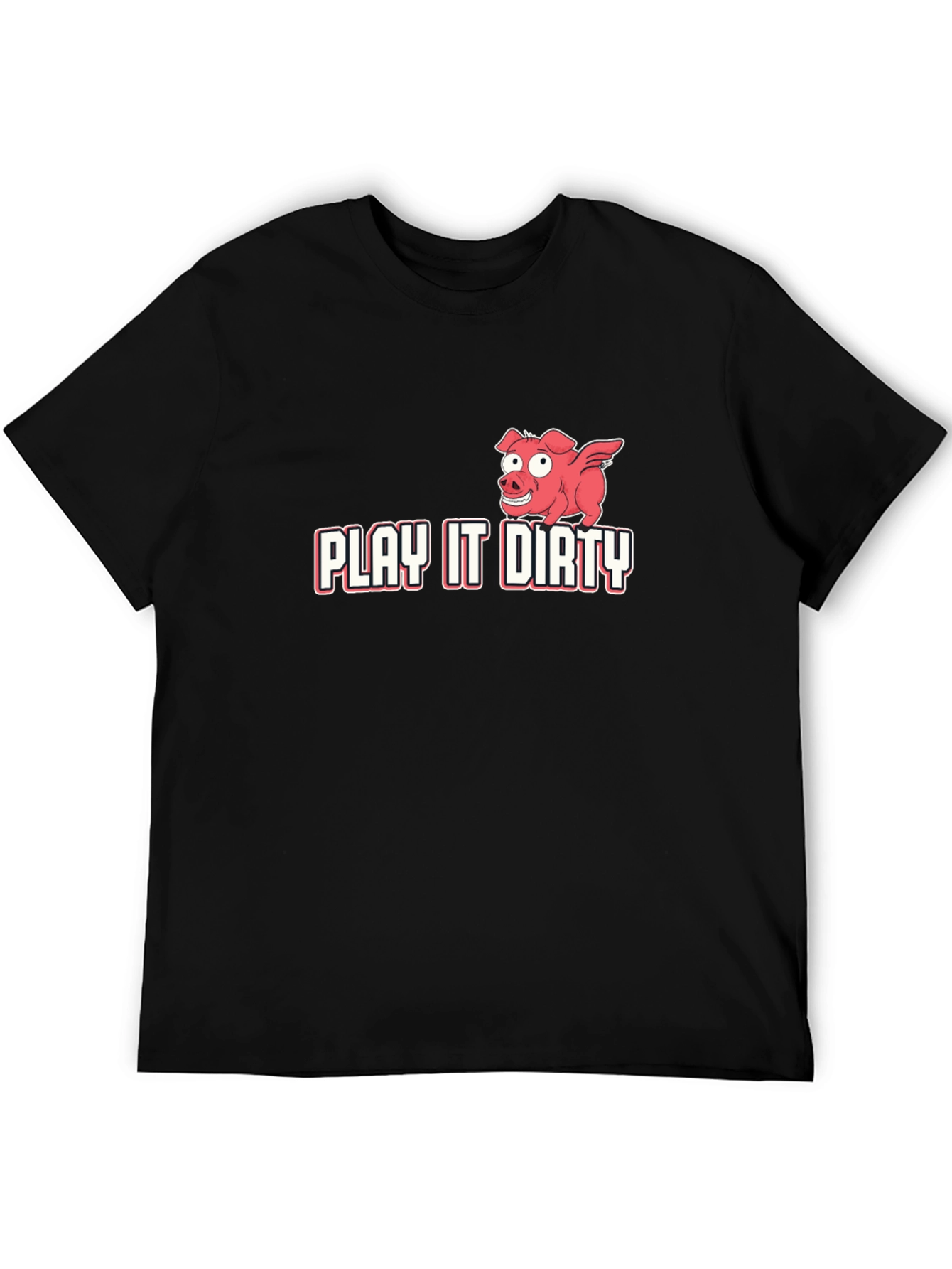 Play It Dirty Pig Graphic Tee - Black