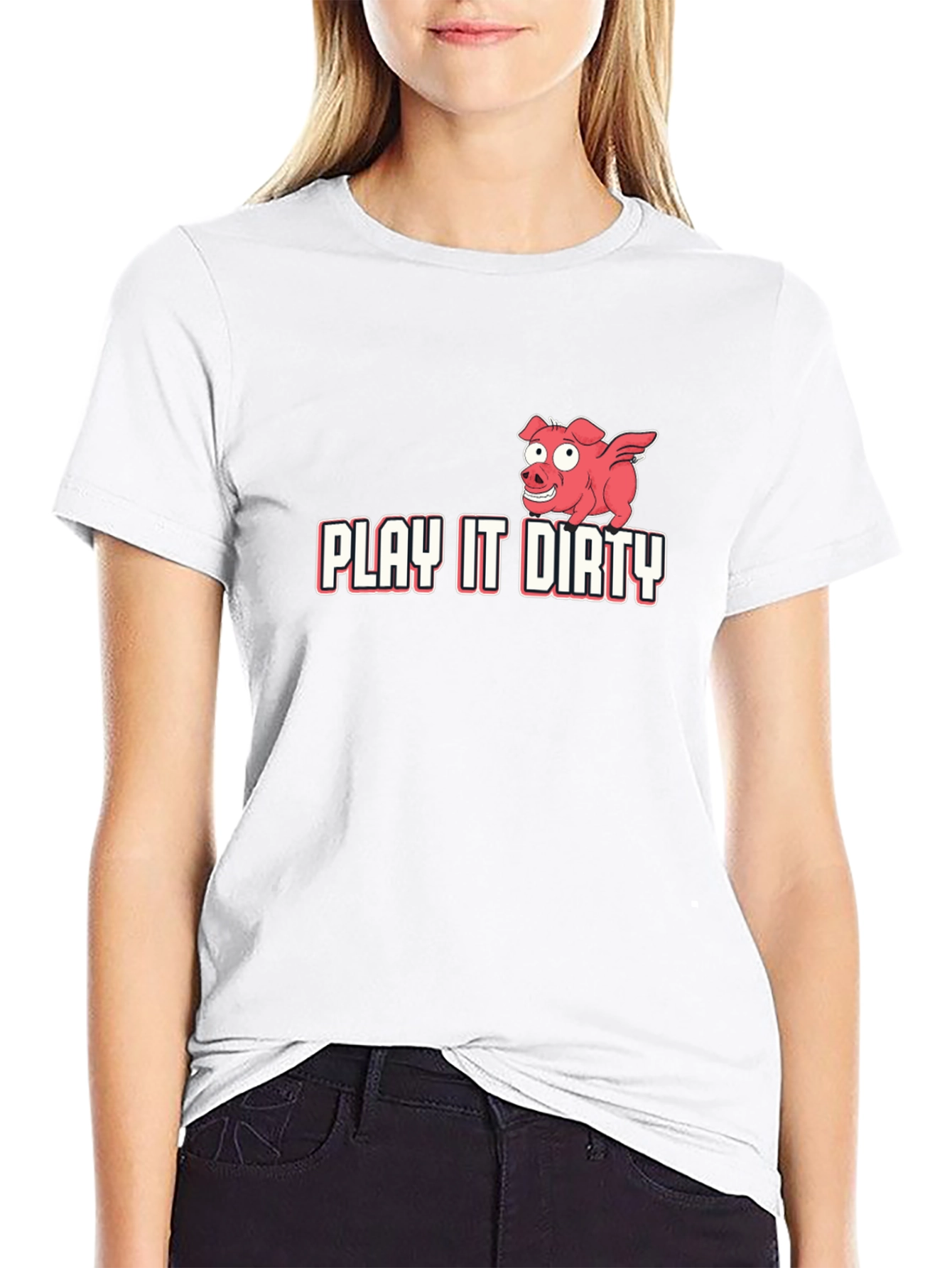 Play It Dirty Pig Graphic Tee - Black