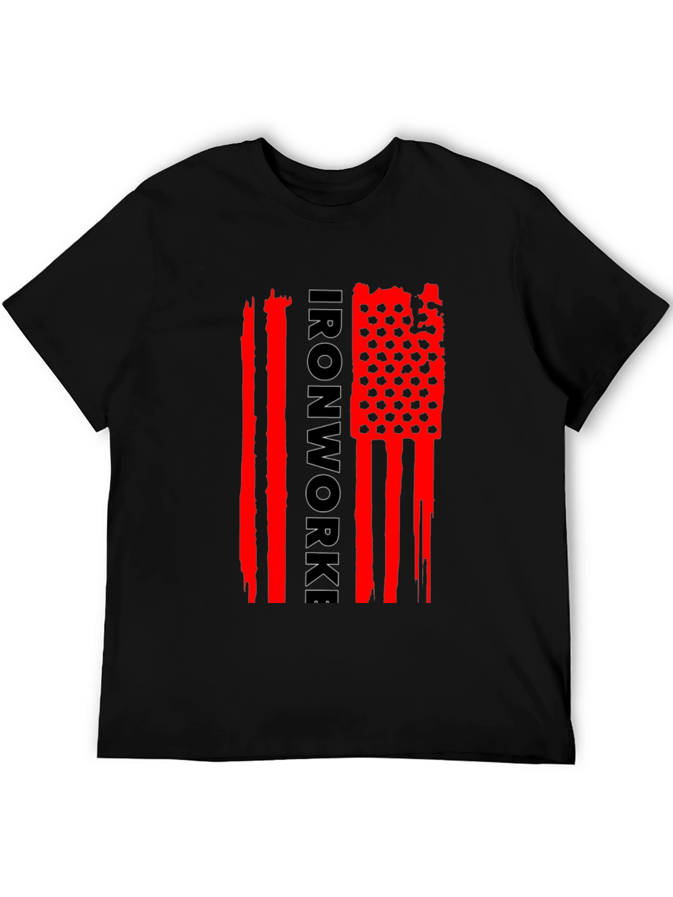 Ironworker American Flag Style T-Shirt