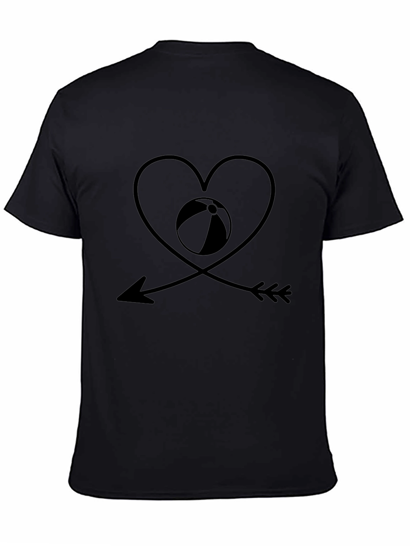 Beach Lover Black Graphic Tee