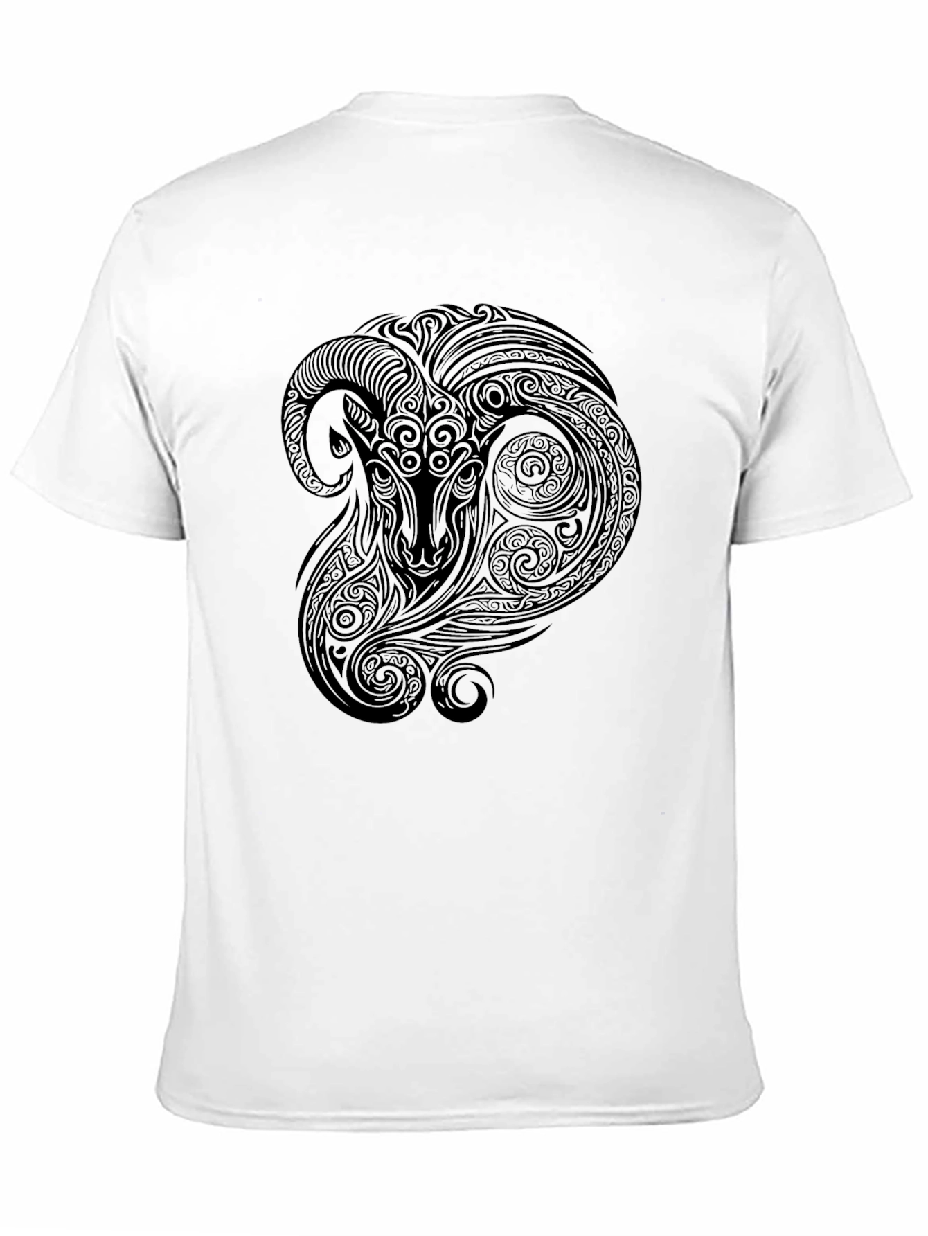 Ram Zodiac Graphic Tee - Black Cotton Comfort