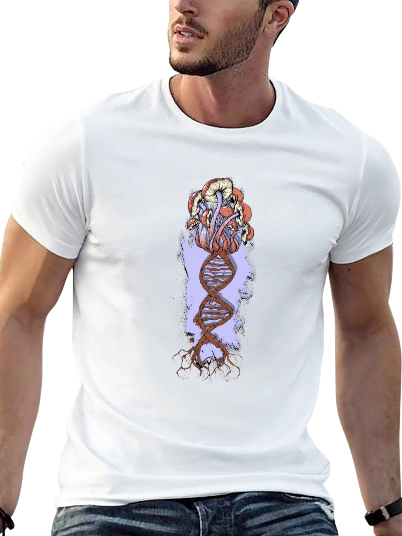 Mushroom DNA Graphic T-Shirt