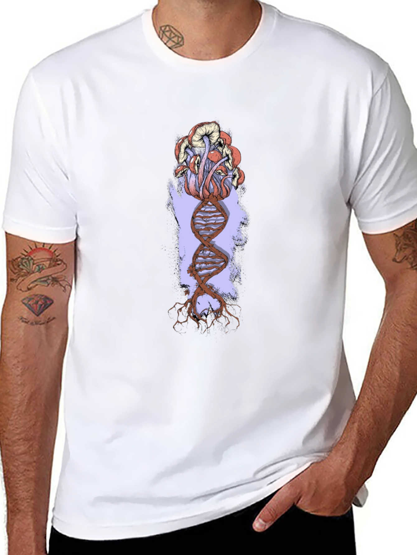 Mushroom DNA Graphic T-Shirt