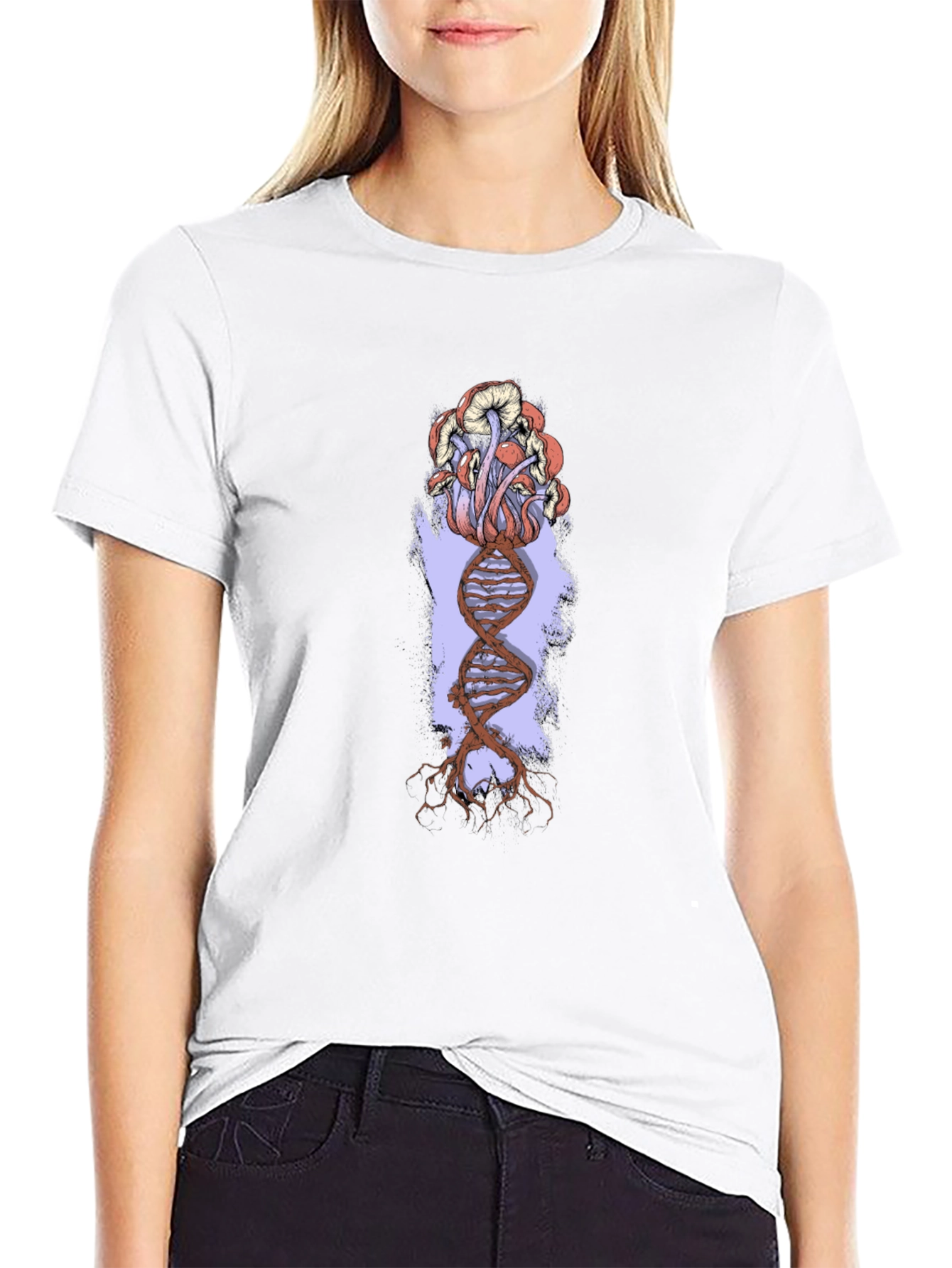 Mushroom DNA Graphic T-Shirt