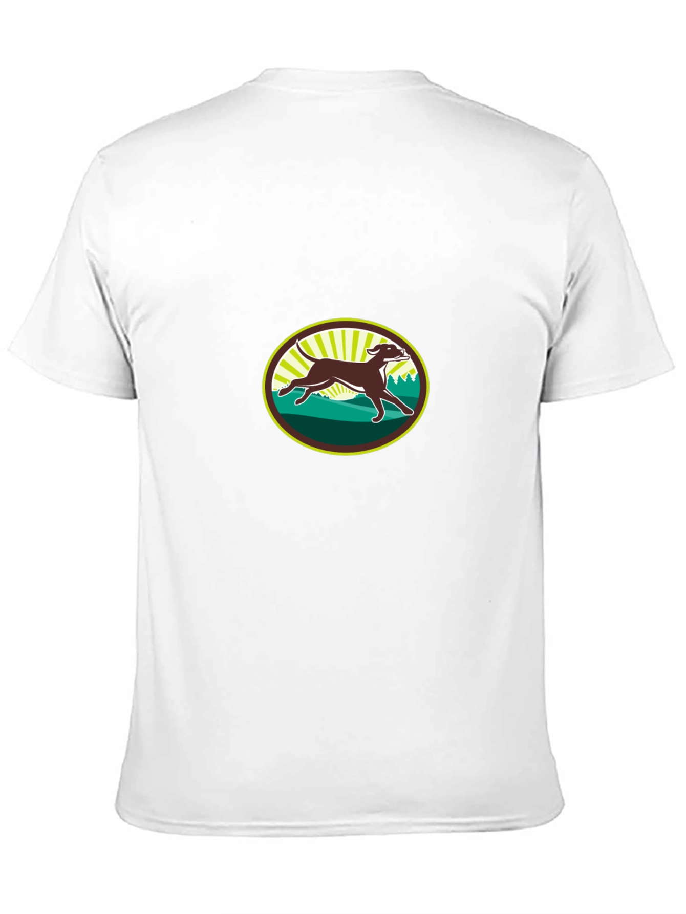 Running Dog Graphic Tee - Black Cotton T-Shirt