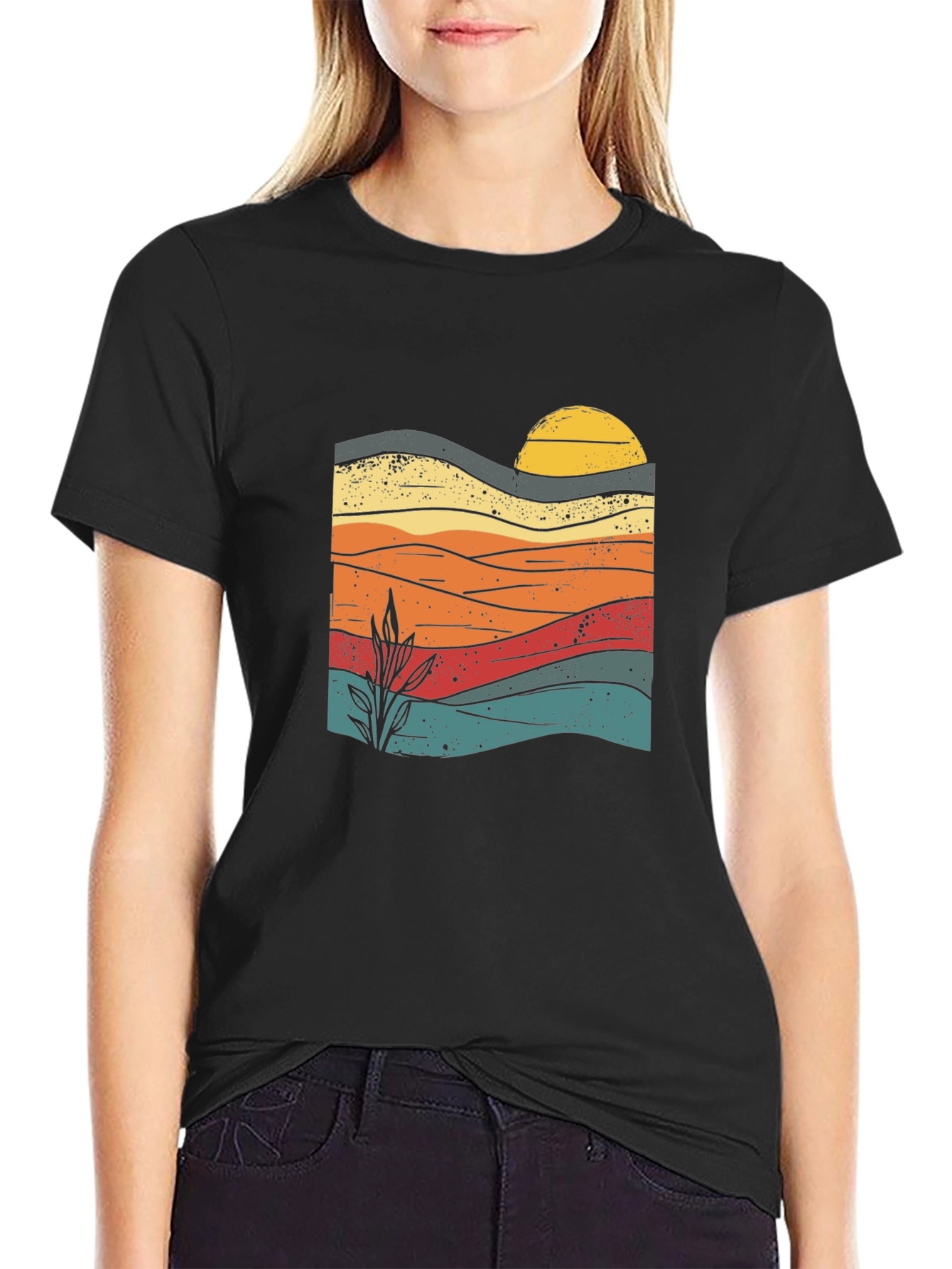 Retro Sunset Graphic T-Shirt - Stylish Comfort