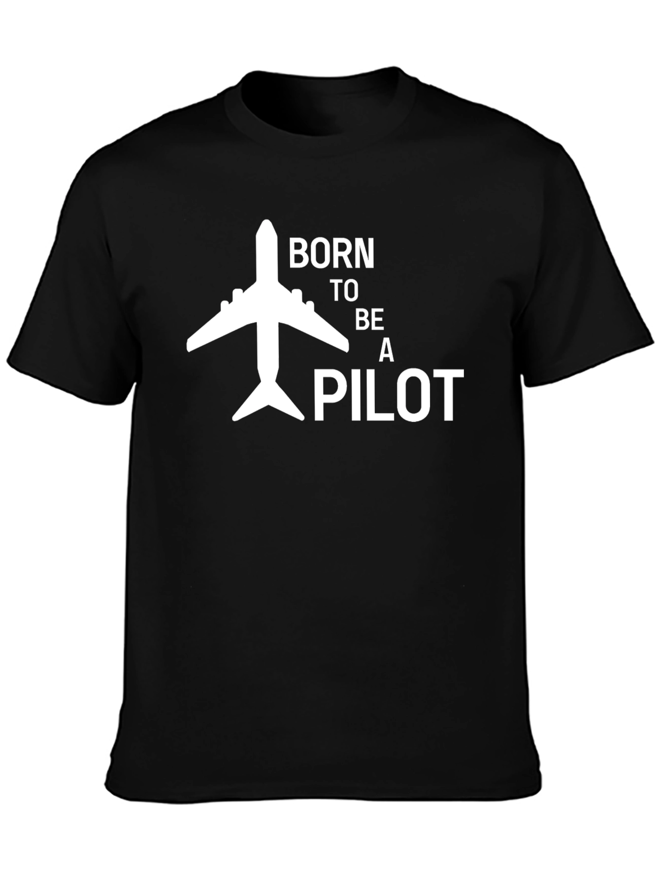 Born to Be a Pilot Black T-Shirt