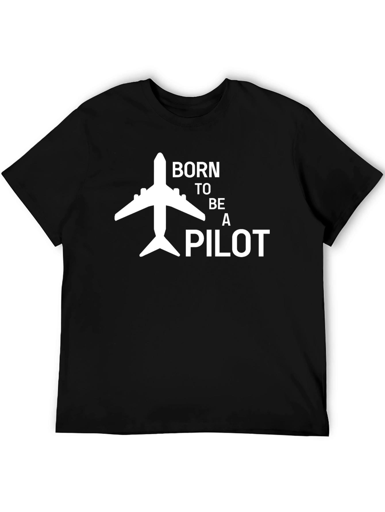 Born to Be a Pilot Black T-Shirt
