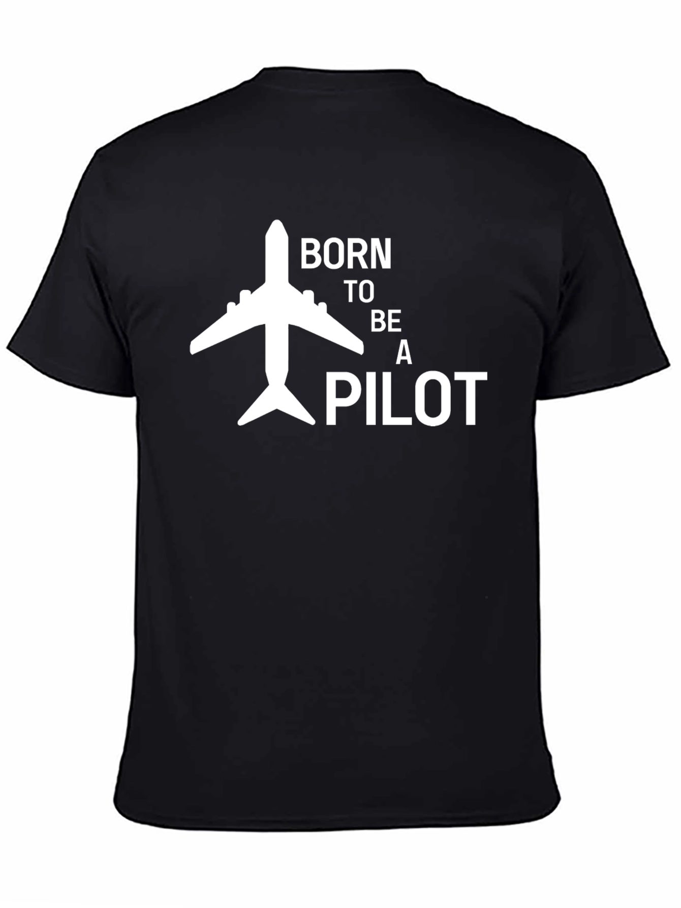 Born to Be a Pilot Black T-Shirt