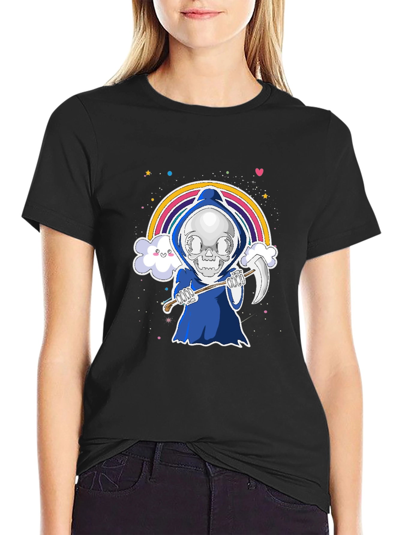 Grim Reaper Rainbow Graphic Tee