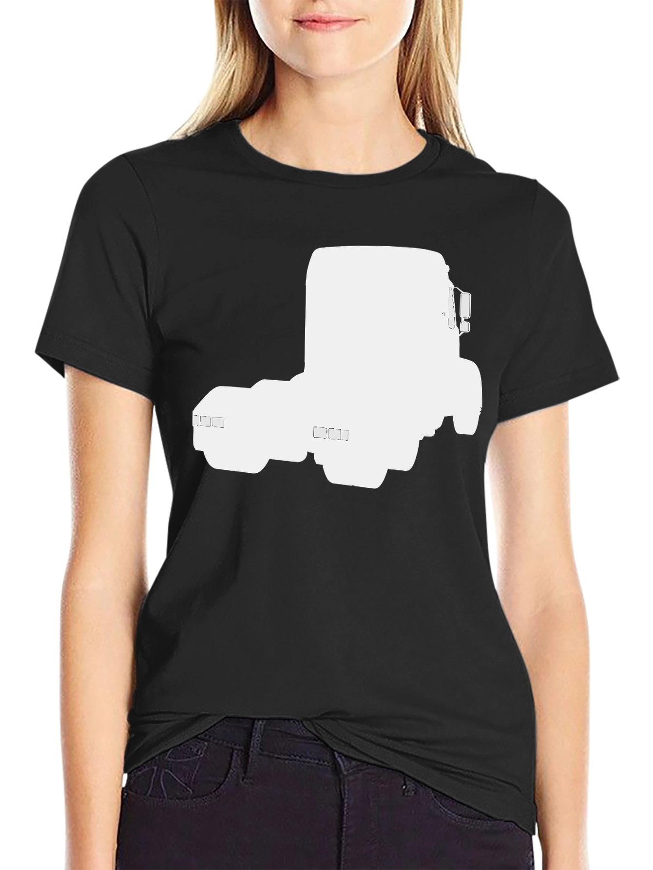 Truck Silhouette Graphic Tee - Black