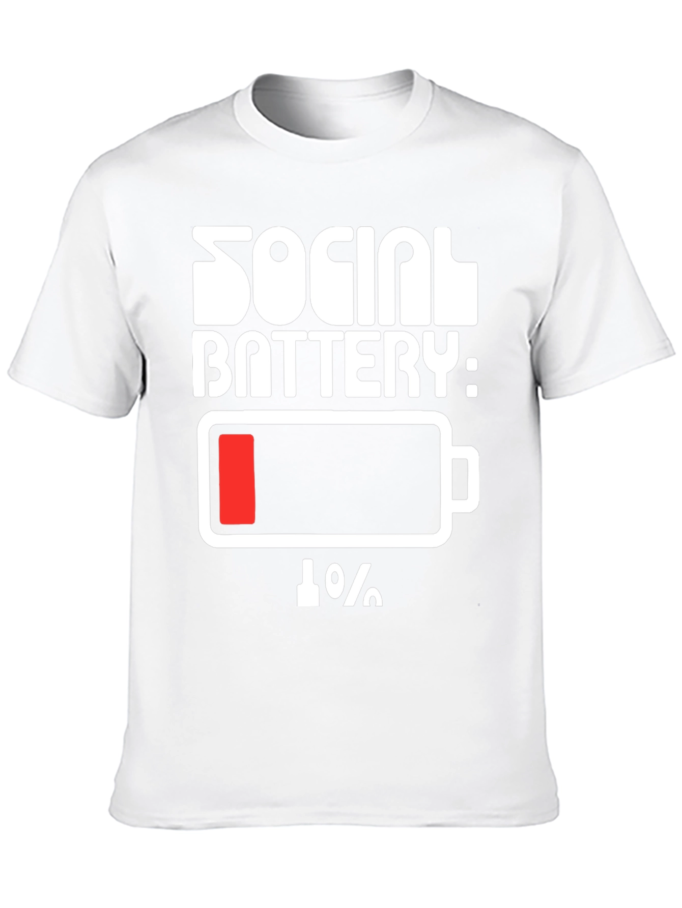 Social Battery 1% Humor Tee