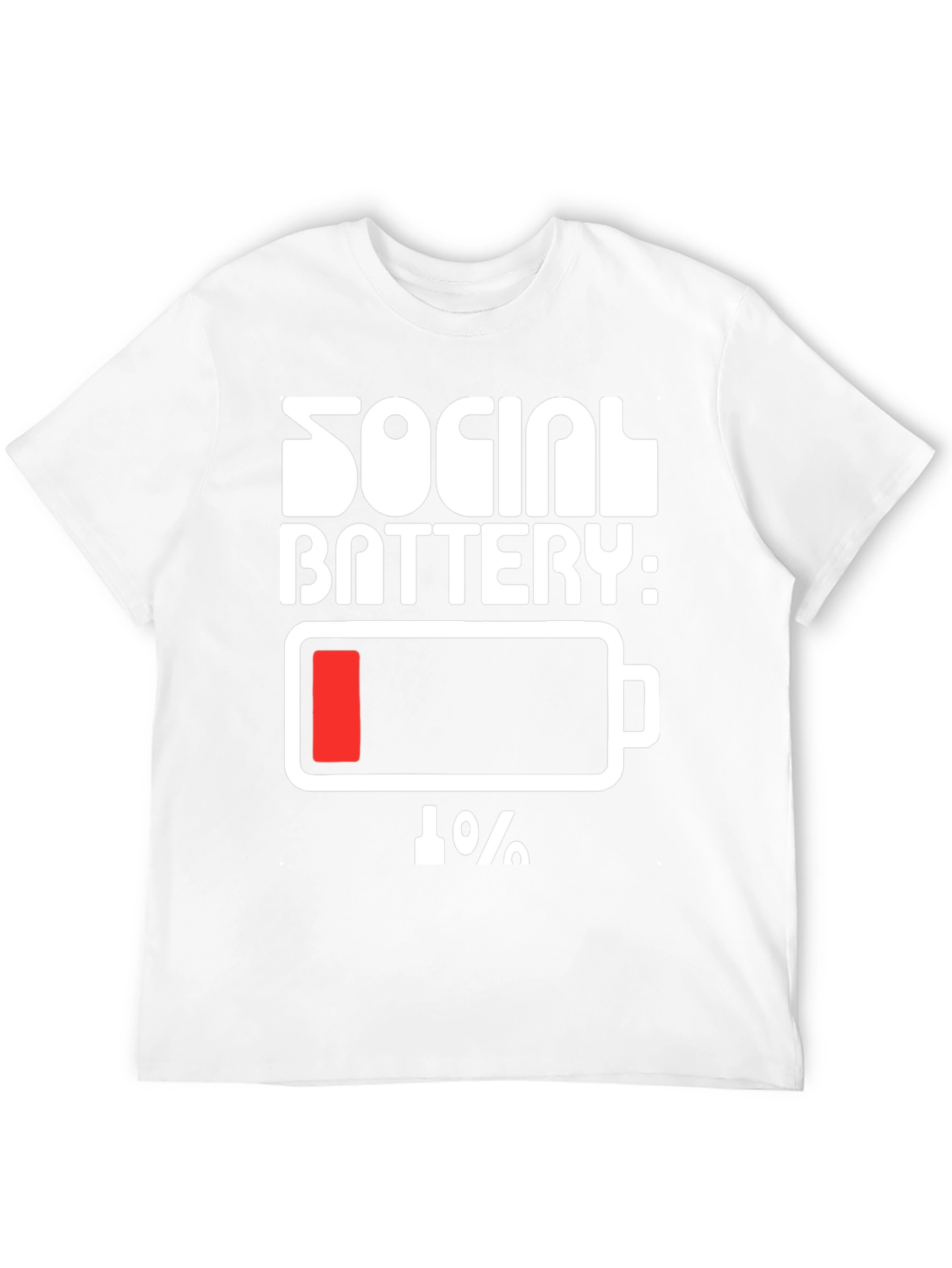Social Battery 1% Humor Tee