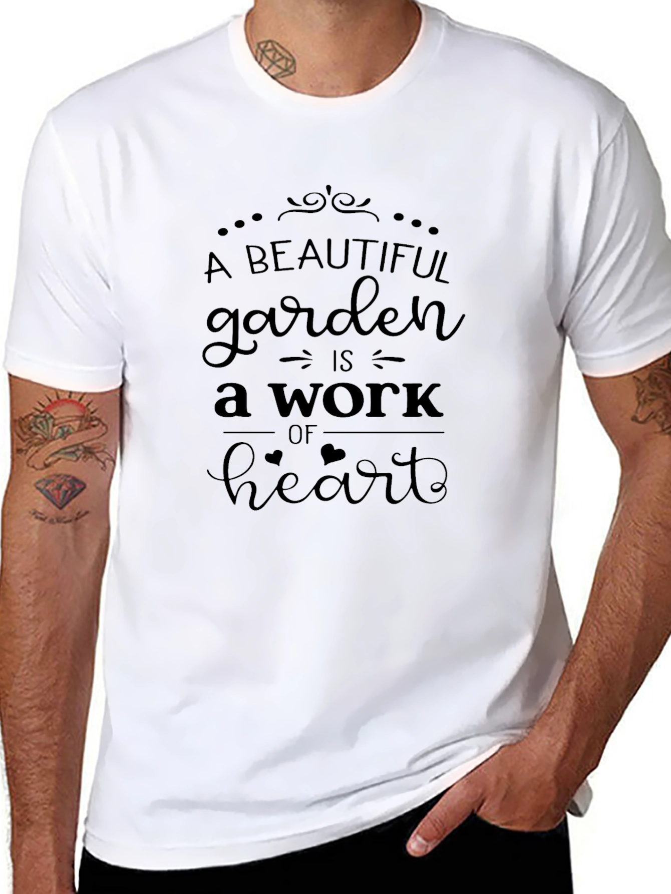 Beautiful Garden Heart Work Graphic Tee