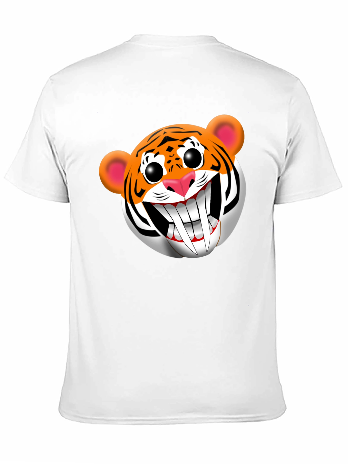 Cartoon Tiger Graphic Tee - Funky Black T-Shirt