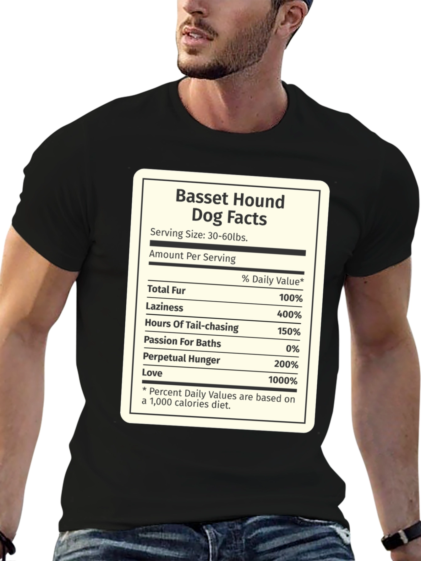 Basset Hound Dog Facts Graphic Tee