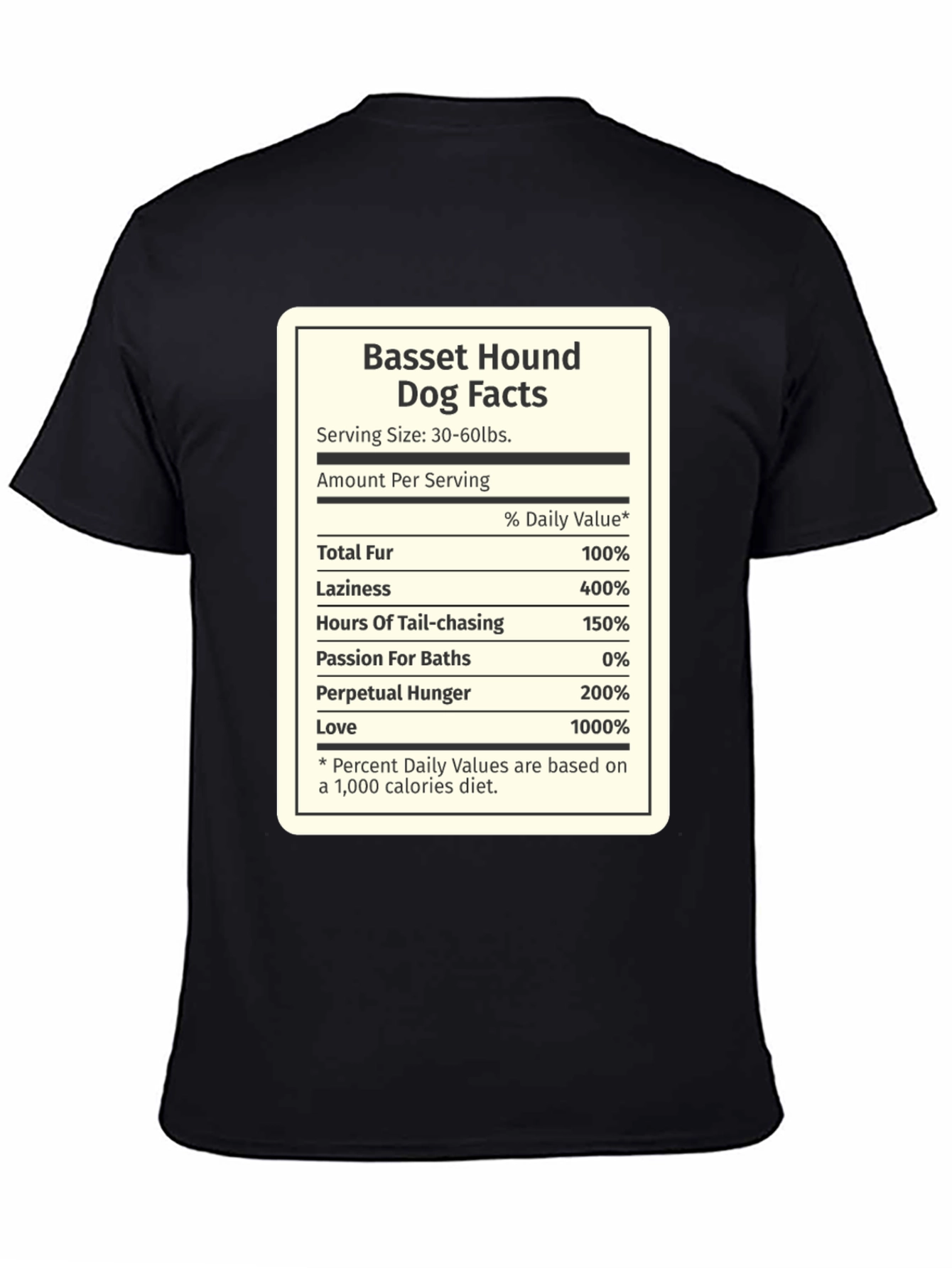 Basset Hound Dog Facts Graphic Tee