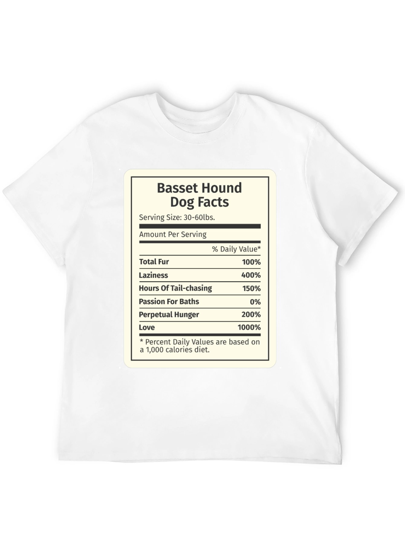 Basset Hound Dog Facts Graphic Tee
