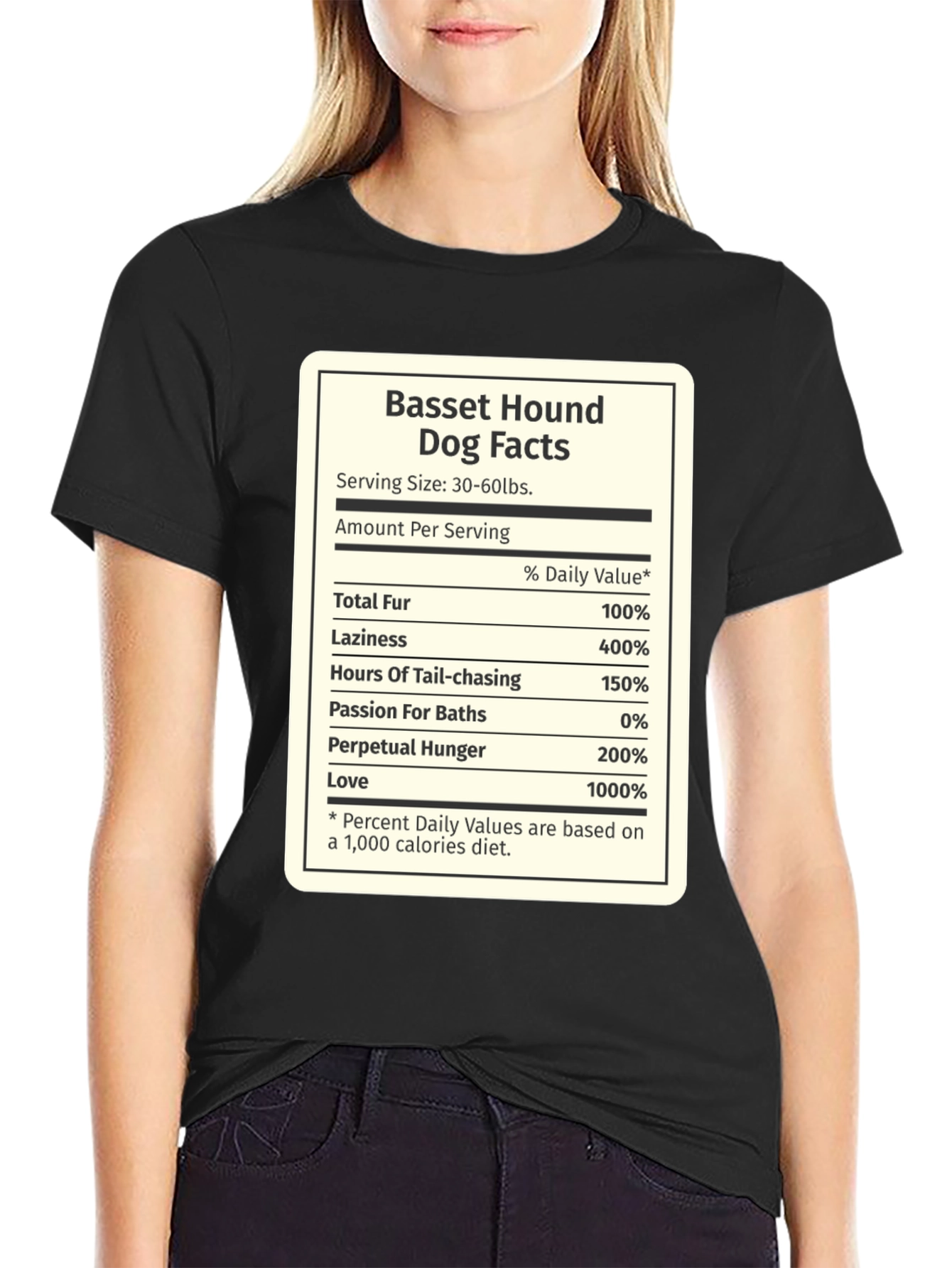 Basset Hound Dog Facts Graphic Tee