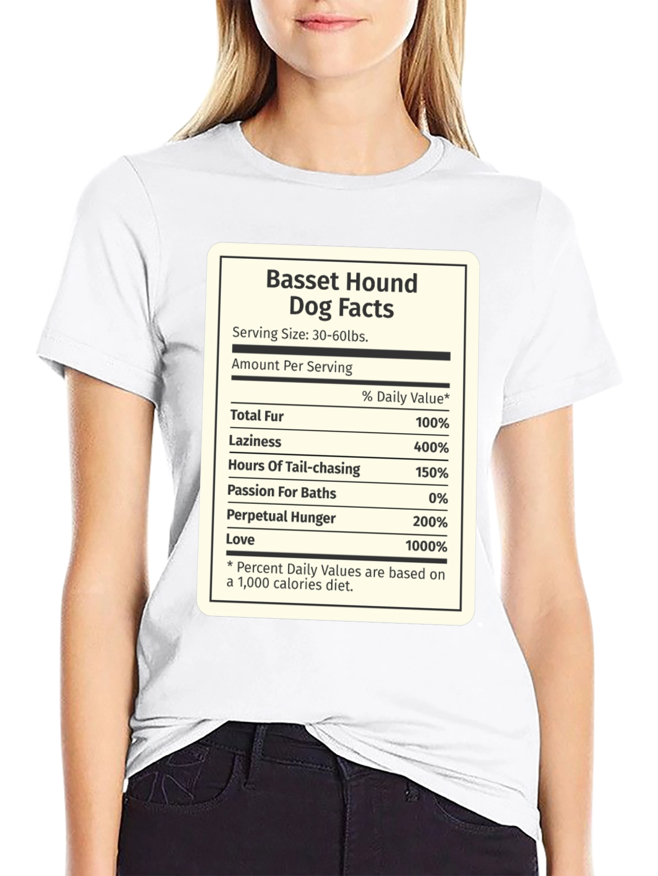 Basset Hound Dog Facts Graphic Tee