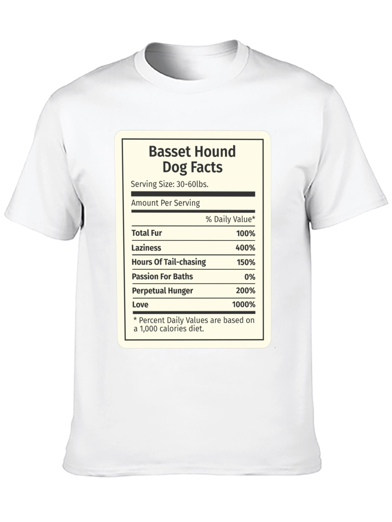 Basset Hound Dog Facts Graphic Tee
