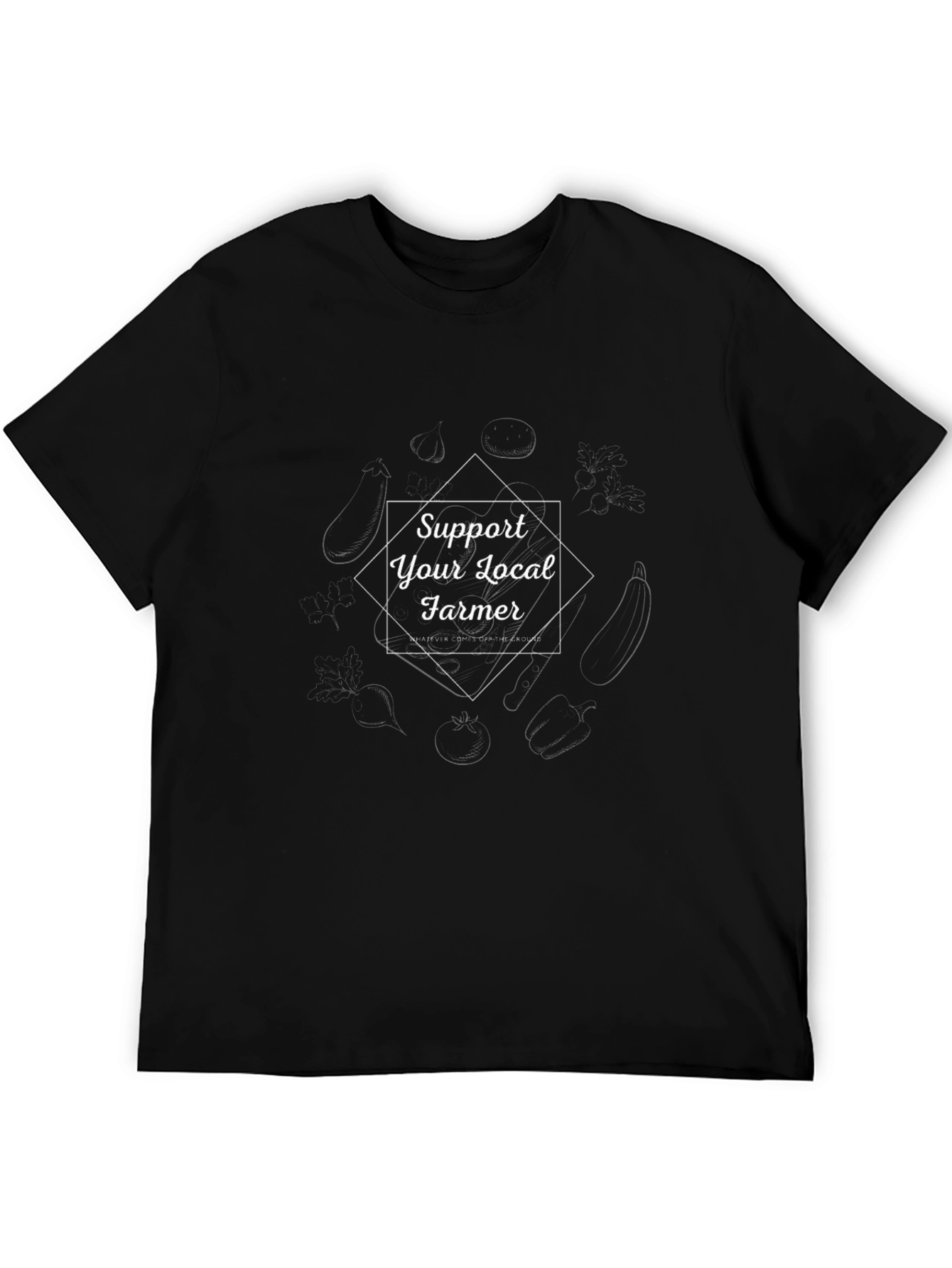 Support Local Farmer Graphic Tee - Black