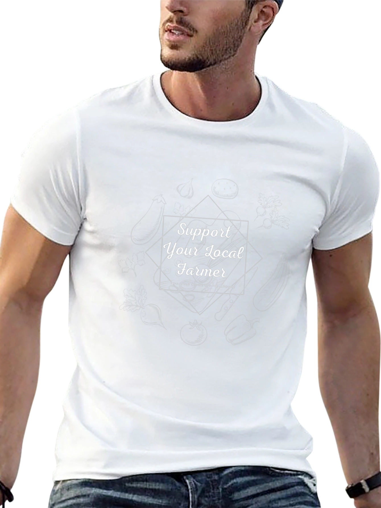 Support Local Farmer Graphic Tee - Black
