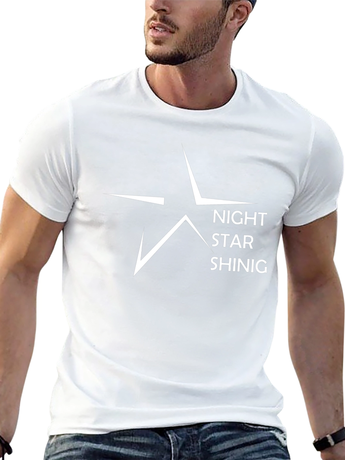 Night Star Shining Black T-Shirt
