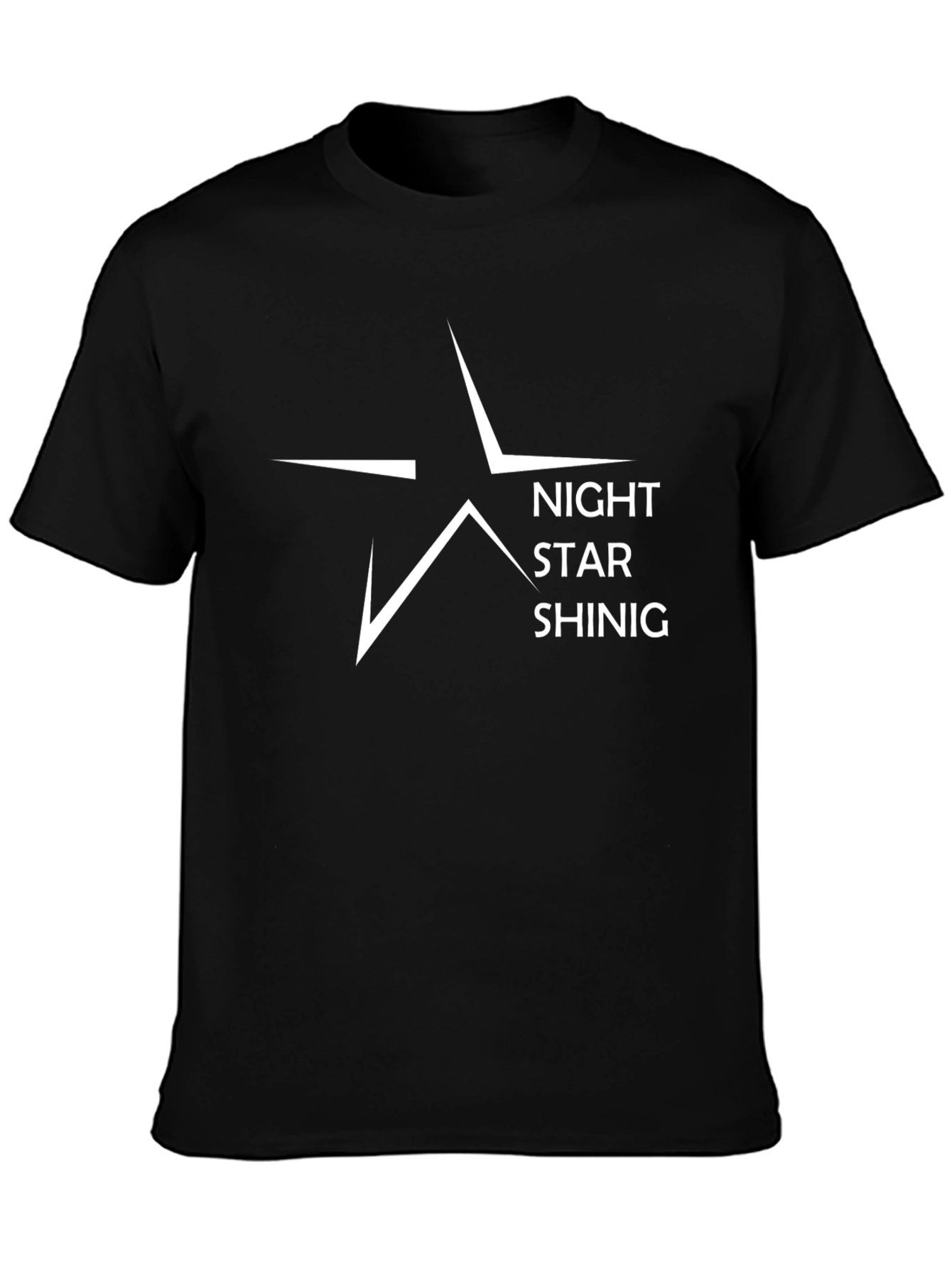 Night Star Shining Black T-Shirt