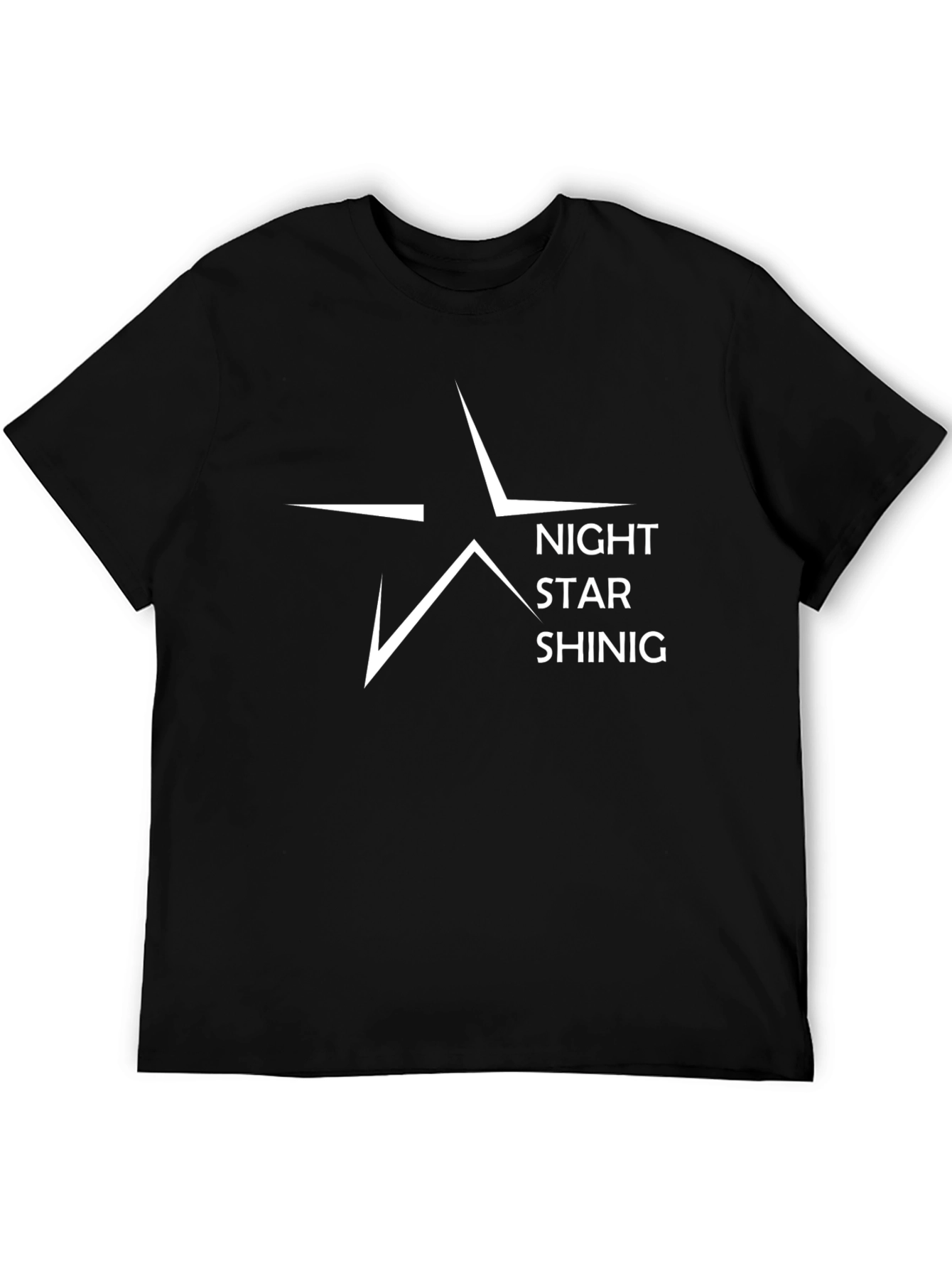 Night Star Shining Black T-Shirt